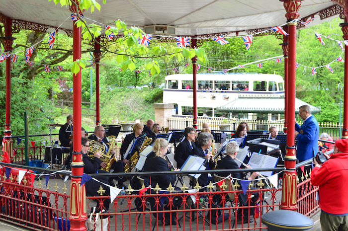 band playing at Crich tramway museum